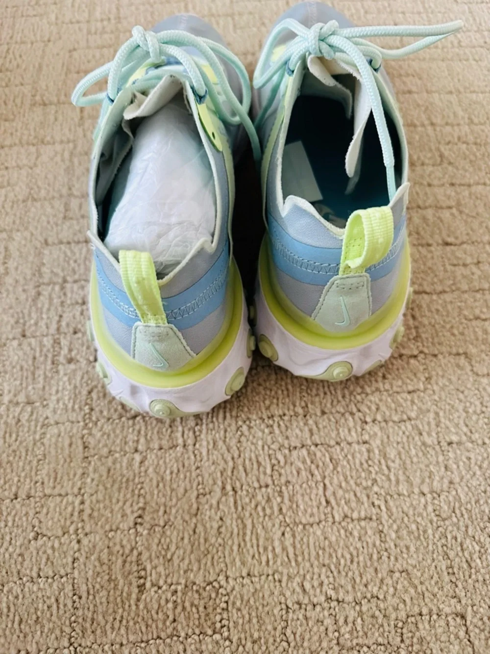 Nike React Element 55 Sneakers - Light Blue & Lime - Picture 3 of 4